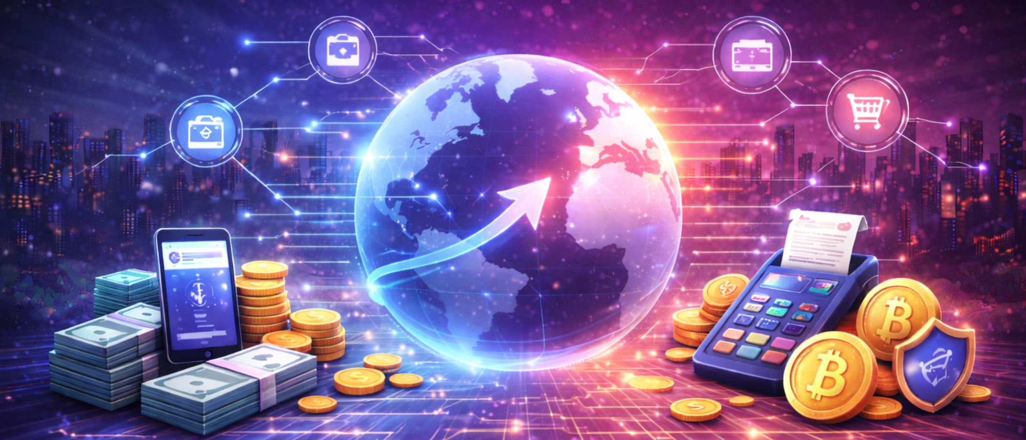 Modern payments platform connecting crypto and fiat for borderless digital transactions